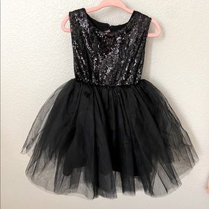 Black tulle and sequin dress